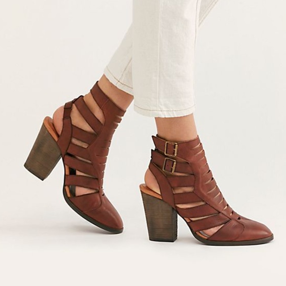 Free People Shoes - NEW Free People Hayes Cutout Leather Heeled Bootie